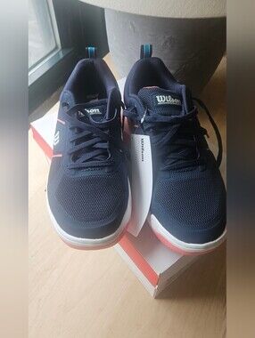 Wilson Woman's' Navy Sneakers with Coral Trim